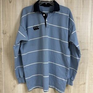 Vintage Canterbury Striped Rugby Jersey Shirt Mens XL Cotton